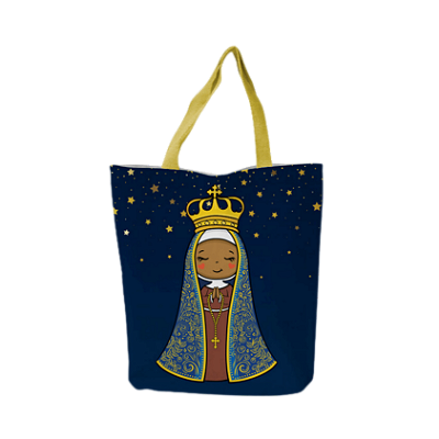 Bolsa Sacola Nossa Senhora Aparecida azul