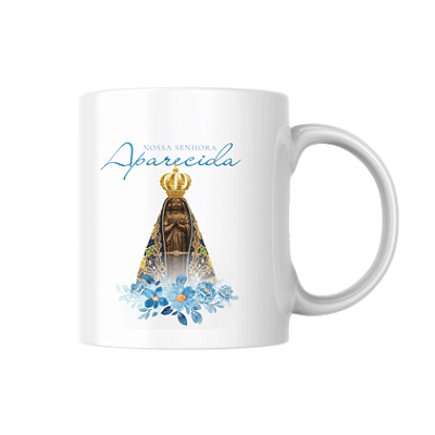 Caneca Porcelana 300ml Nossa Senhora Aparecida