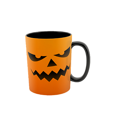 Caneca Rosto de Abóbora Terror – Entre no Clima do Halloween!