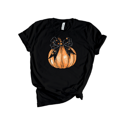 Camiseta Feminina de Algodão Halloween Abobora