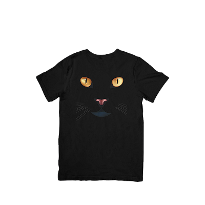 Camiseta Infantil de Algodão Halloween Pantera