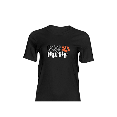 Camiseta Preta Dog Mom Kathavento