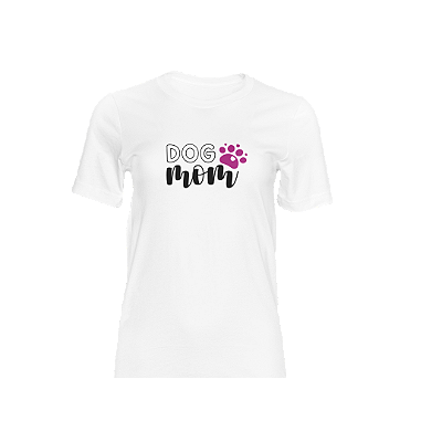 Camiseta Branca Dog Mom Kathavento
