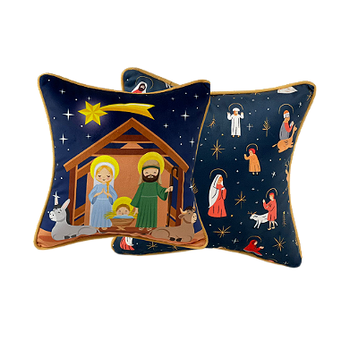 Almofada de Presente  35x35 Presépio Natal
