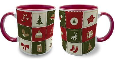 Caneca de Natal 325ml Vintage presente