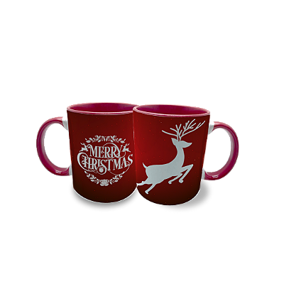 Caneca personalizada 325ml Rena Merry Christimas Natal