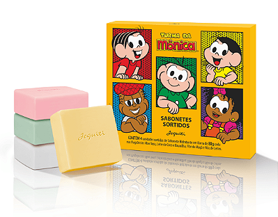 Estojo de Sabonetes Sortidos Jequiti (04pçs) 80gr - Turma da Mônica