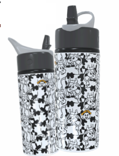 Garrafa Squeeze Com Alça Chico Bento  Vaca Maiada - Turma  da Mônica -  Alumínio  600ml
