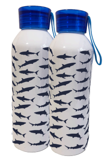 Garrafa de Aluminio 650ml Tubarões