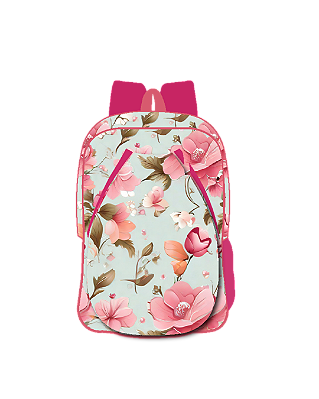 Mochila Tenis Flores Rosas