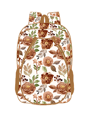 Mochila Tenis Floral Mocha