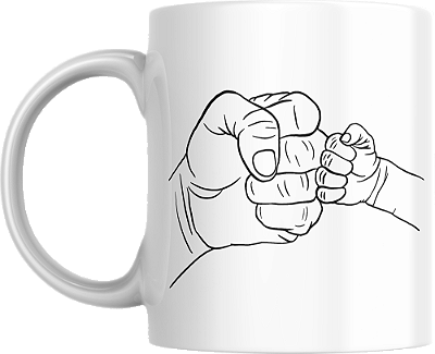Caneca Porcelana 325ml Pai de Um