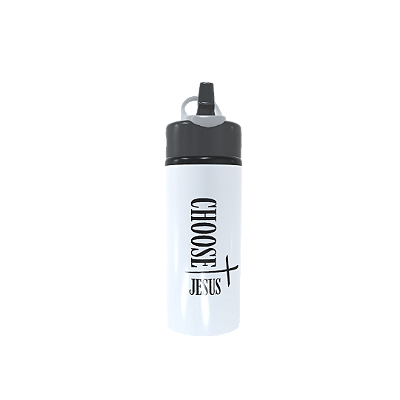 Garrafa de Alumínio 600ml Ele Vive | Leve Fé com Você Onde For