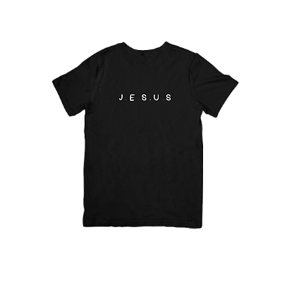 Camiseta Masculina Preta de Algodão JESUS