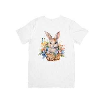 Camiseta Branca de Algodão Coellha Vintage