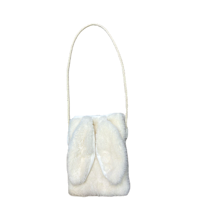 Bolsa de Pelúcia Coelho 20x16cm | Bolsa Infantil Fofa e Macia