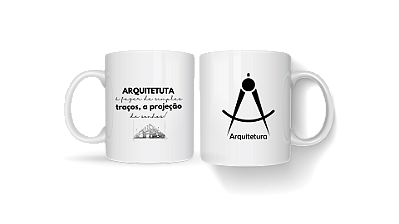 Caneca Porcelana 325ml Arquiteto Personalizada