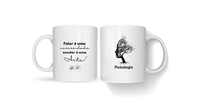 Caneca Porcelana 325ml Psicologia Personalizada