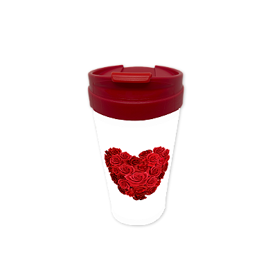Copo Bucks Acrilico  470ml - Coração de Rosas