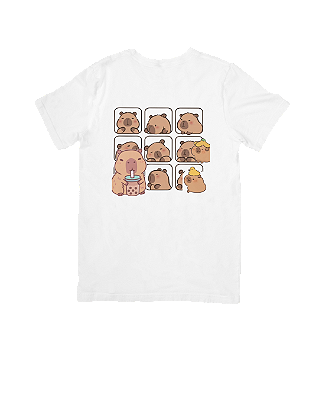 Camiseta branca - Capivara Cute