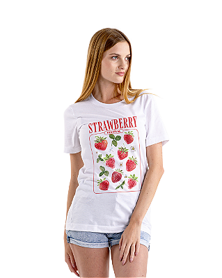 Camiseta Branca - Strawberry