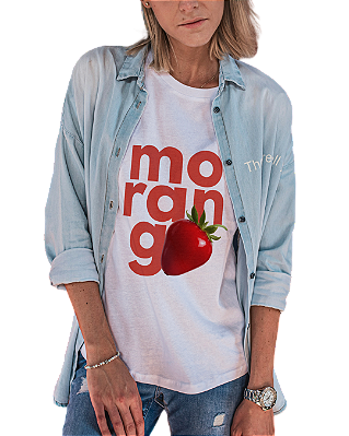 Camiseta Branca - Morango