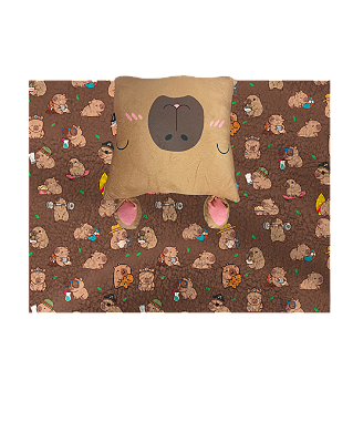 Manta com Capuz Capivara