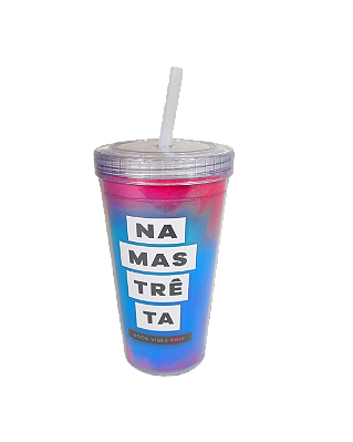Copo Canudo Foco, Força e Fé 470ml