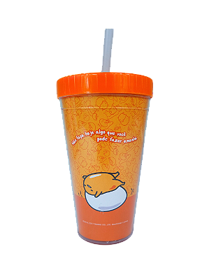 Copo Canudo Gudetama 470ml