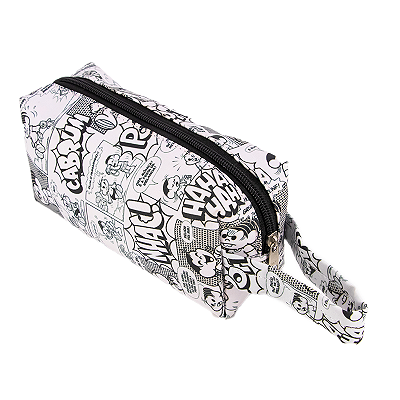 Estojo Infantil Quadrinhos Preto e Branco - Turma da Mônica