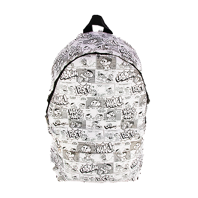 Mochila Grande Quadrinhos Preto e Branco - Turma da Mônica