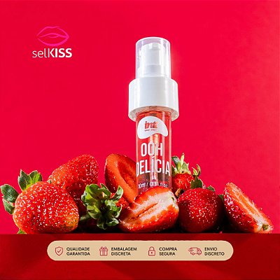 Calda Beijável Ooh Delicia Morango