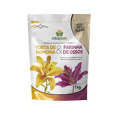 Fertilizante Torta de Mamona + Farinha de Osso 1 kg - Vitaplan