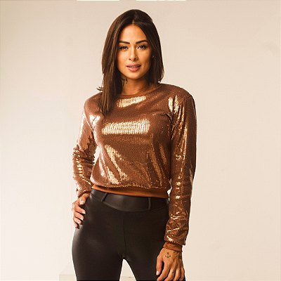 Casaco Feminino Bomber Paetê Festa Luxo Chique Elegante Brilho