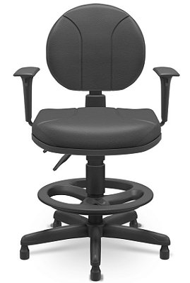 Cadeira caixa alta  ergonômica operativa com braços NR17