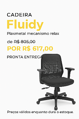 Cadeira Fluiy Plaxmetal  Mecanismo Relex