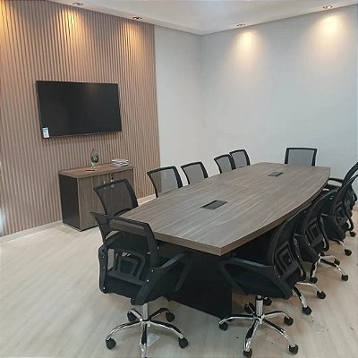 Mesa de Reunião Semi Oval – Linha P50