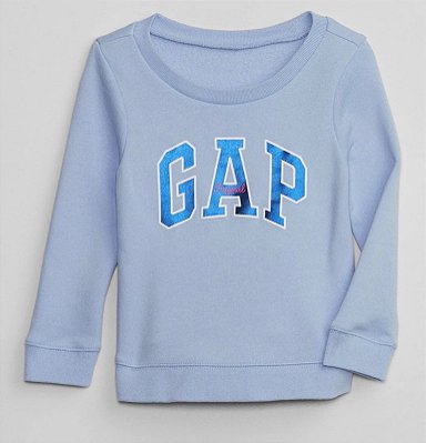Moletom GAP Logo Metalizado / Azul claro