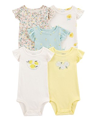 KIT 5 BODY SEM MANGA COM BABADOS  / NOVA COLEÇÃO