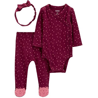 Conjunto em poá com Tiara.