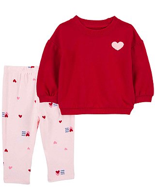 CONJUNTO 2 PEÇAS CARTER'S - CORAÇÃOZINHO- MENINA