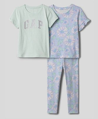 Conjunto 3 peças GAP flores