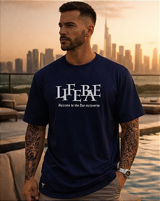 Camiseta Bae Oversized Metaverse Blue