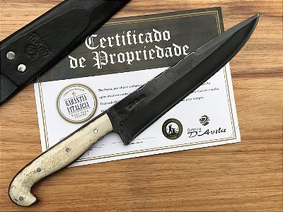 Faca Gaucha  com Cabo Sorocabano 8” cabo em osso bovino
