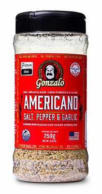 Sal Granulado, Pimenta E Alho 250G Americano Gonzalo