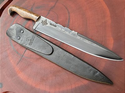 Faca em Aço Carbono 5160  Sorocabana 10”,simbolo maçom