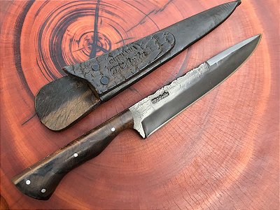 Faca 8” em Aço Carbono 5160,  fosfatizada.