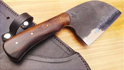Cutelo Sérvio 6,5”, em Aço carbono 5160, brut forj. Maçom.