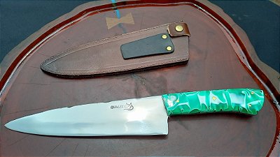 FACA ARTESANAL DO CHEF 8,5" ,CABO EM MICARTA