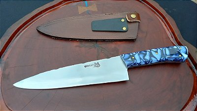 FACA 8,5" DO CHEF , ARTESANAL ,CABO EM MICARTA